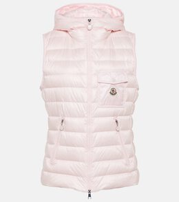 Moncler: Розовый пуховик 