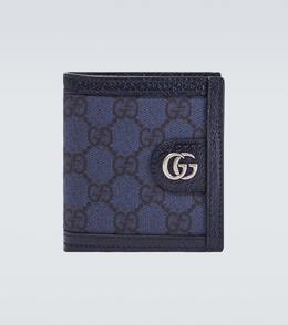 Gucci: Синий кошелёк  Ophidia GG