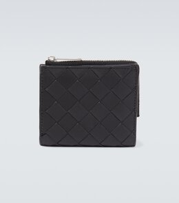 Bottega Veneta: Чёрный кошелёк  Intrecciato