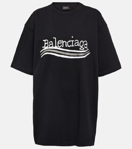 Balenciaga: Чёрная футболка 