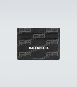 Balenciaga: Чёрный картхолдер 