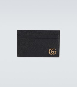 Gucci: Чёрный картхолдер  GG Marmont