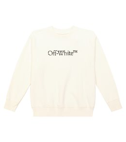 Off-White Kids: Белая толстовка 