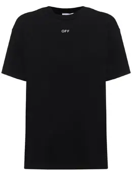 OFF-WHITE: Хлопковая футболка  Diag