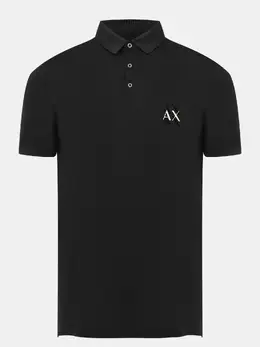 Armani Exchange: Чёрное поло 