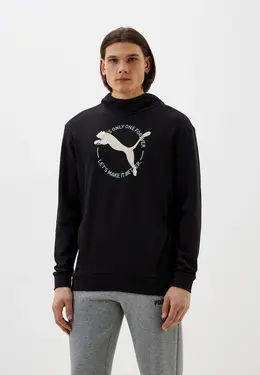 PUMA: Чёрная толстовка 