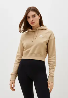 PUMA: Бежевая толстовка 