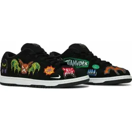 NIKE: Чёрные кроссовки Dunk Low Pro SB