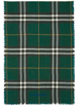 Burberry: Зелёный шарф  Vintage Check