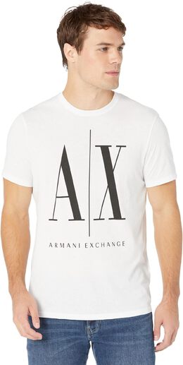 Armani Exchange: Белая футболка  Icon