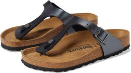 Birkenstock: Чёрные сандалии  Gizeh Birko Flor