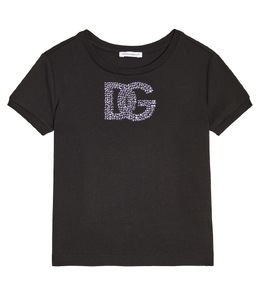 Dolce&Gabbana Kids: Чёрная футболка  DG