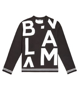 Balmain Kids: Чёрный свитер 