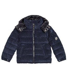 Moncler Enfant: Бархатный пуховик