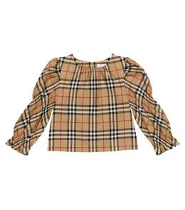 Burberry Kids: Хлопковый топ  Vintage Check