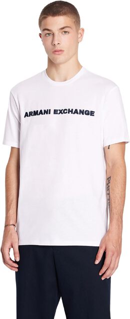 Armani Exchange: Белая футболка 