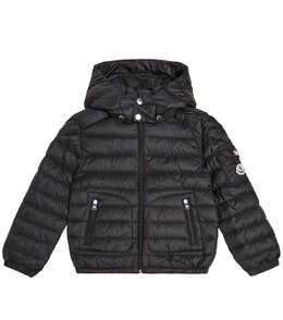 Moncler Enfant: Чёрный пуховик 