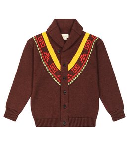 Gucci Kids: Коричневый кардиган