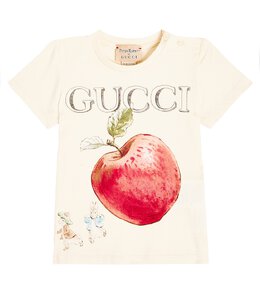 Gucci Kids: Жёлтая футболка 