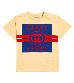 Gucci Kids: Жёлтая футболка 