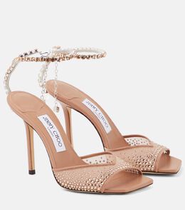 Jimmy Choo: Розовые босоножки Saeda 100