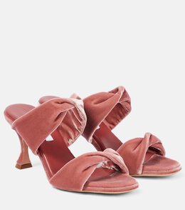 Aquazzura: Розовые сабо Twist 95