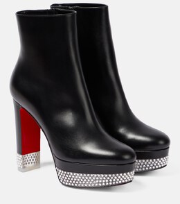 Christian Louboutin: Чёрные ботинки 