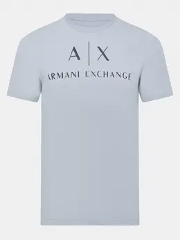 Armani Exchange: Голубая футболка 