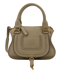 Chloé: Зелёная сумка Marcie small