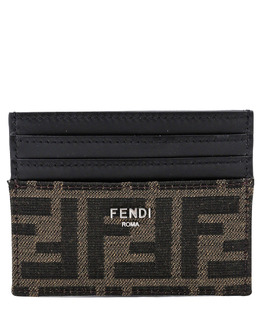 Fendi: Коричневый картхолдер FF