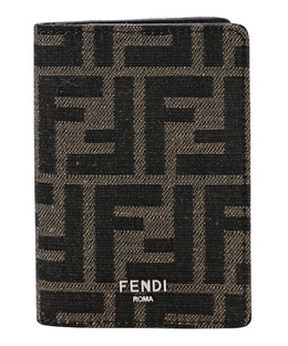 Fendi: Коричневый картхолдер FF