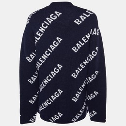 Balenciaga: Синий кардиган Navy