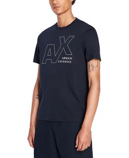 Armani Exchange: Синяя футболка