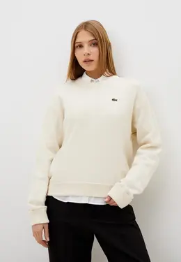 Lacoste: Бежевый свитер 