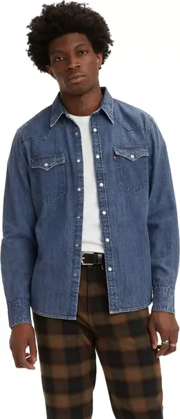 Levis: Синяя рубашка  Barstow Western