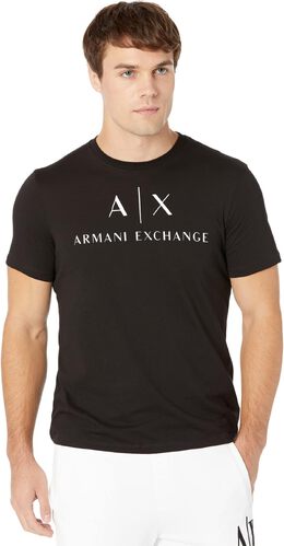 Armani Exchange: Чёрная футболка 