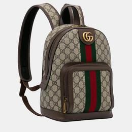 Gucci: Бежевый рюкзак GG Supreme