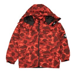 A BATHING APE: Красный пуховик 