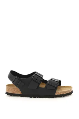 Birkenstock: Чёрные сандалии Milano