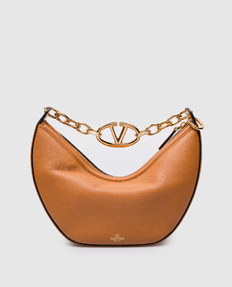 Valentino: Коричневая сумка  VLogo