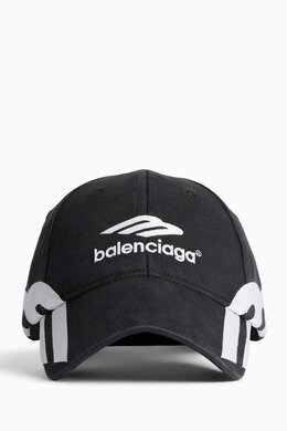 Balenciaga: Чёрная кепка