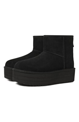 UGG: Чёрные ботинки  Classic Mini