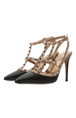 Valentino: Чёрные туфли Rockstud