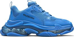 Balenciaga: Голубые кроссовки  Triple S