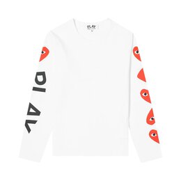 Comme Des Garçons Play: Белая футболка 