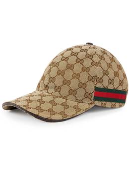 Gucci: Бежевая кепка  GG Supreme