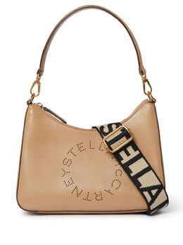 Stella McCartney: Бежевая сумка  Stella Logo