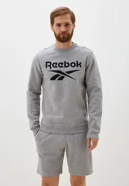 Reebok: Серый свитшот 