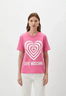 Love Moschino: Розовая футболка