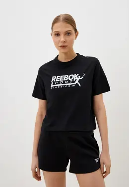 Reebok: Чёрная футболка 